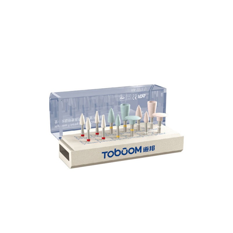 Coffret polissage composite sur contre angle