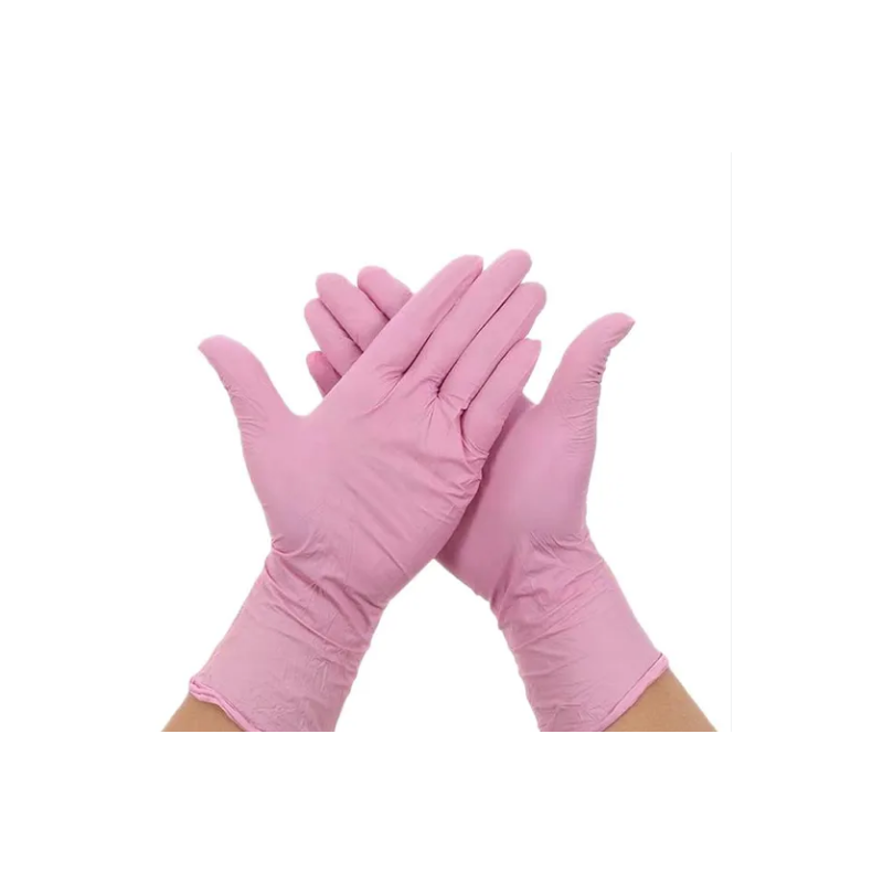 Gant nitrile rose